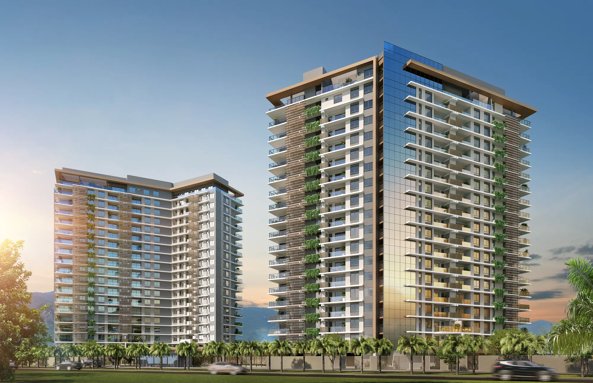 As duas torres do Icon Golf Residence