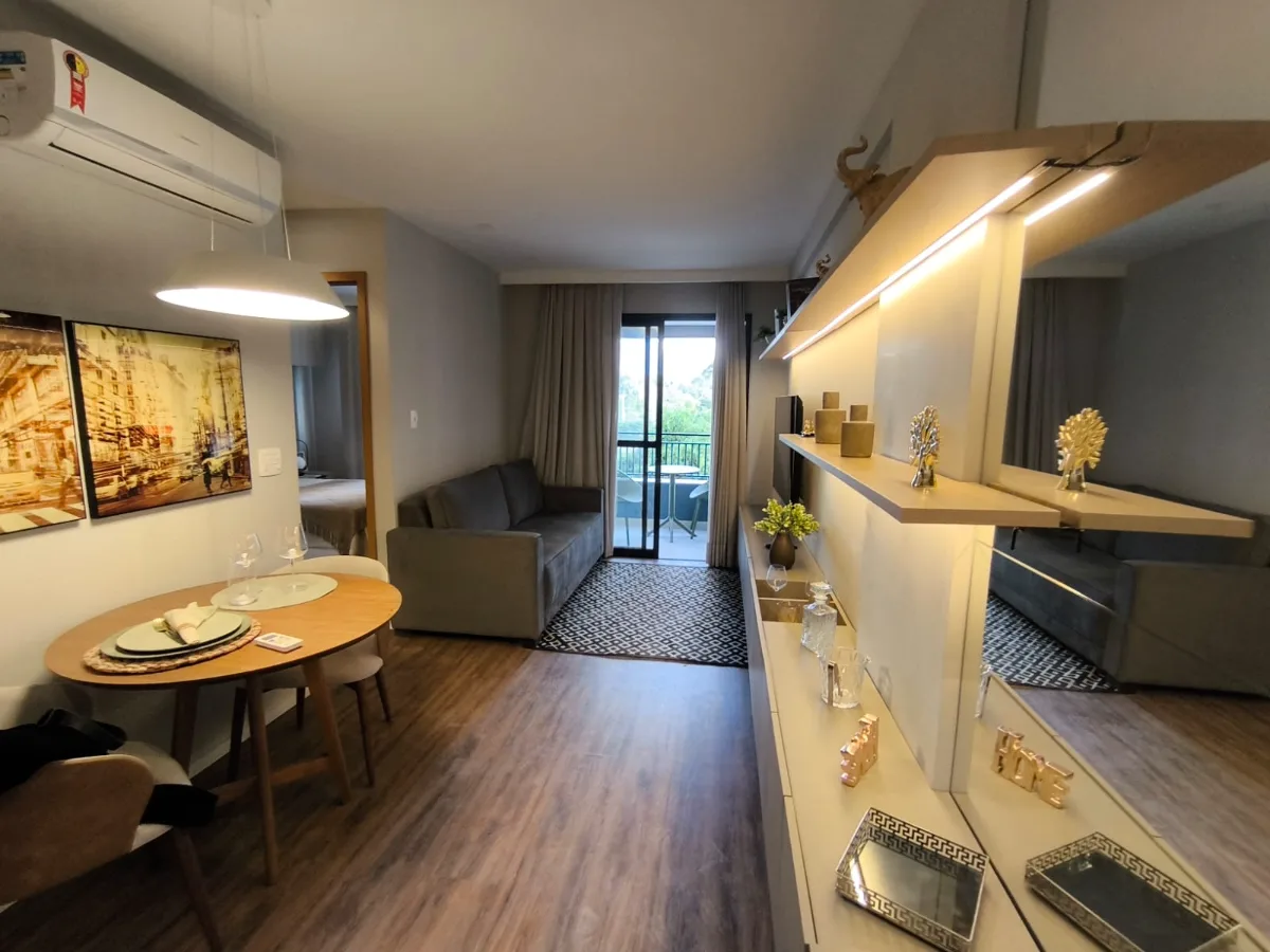 Living do apartamento decorado