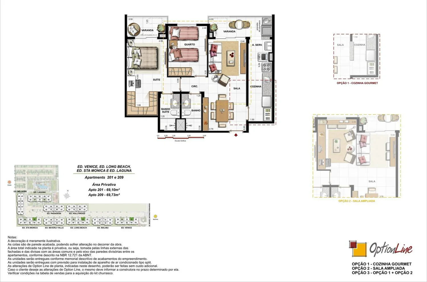 Planta: apartamento 2 quartos