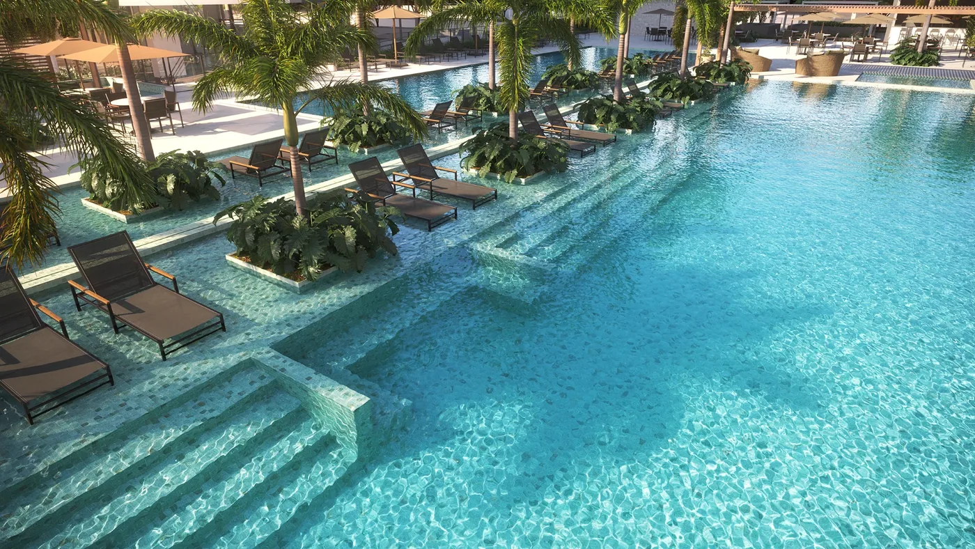 Piscina com raia do Grand Quartier